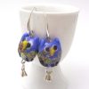 Periwinkle Baby Owl Lampwork Earrings - Image 2