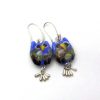 Periwinkle Baby Owl Lampwork Earrings