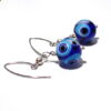 blue glass earrings