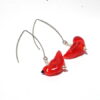 glass bird earrings